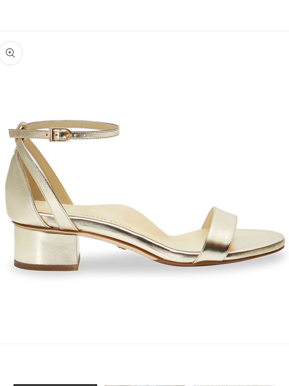 Sarah Flint Perfect Block Sandal 30 Gold Nappa 9 IT 39.5 - Picture 14 of 17